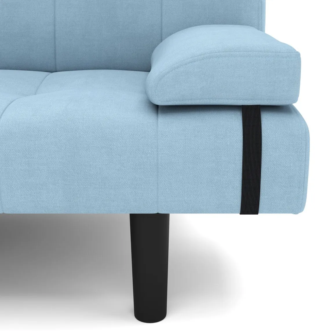 Schlafsofa Leinen LINUS multifunktional hellblau