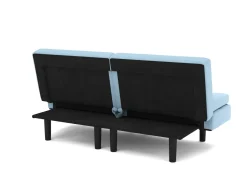 Schlafsofa Leinen LINUS multifunktional hellblau