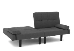 Schlafsofa Leinen LINUS multifunktional anthrazit