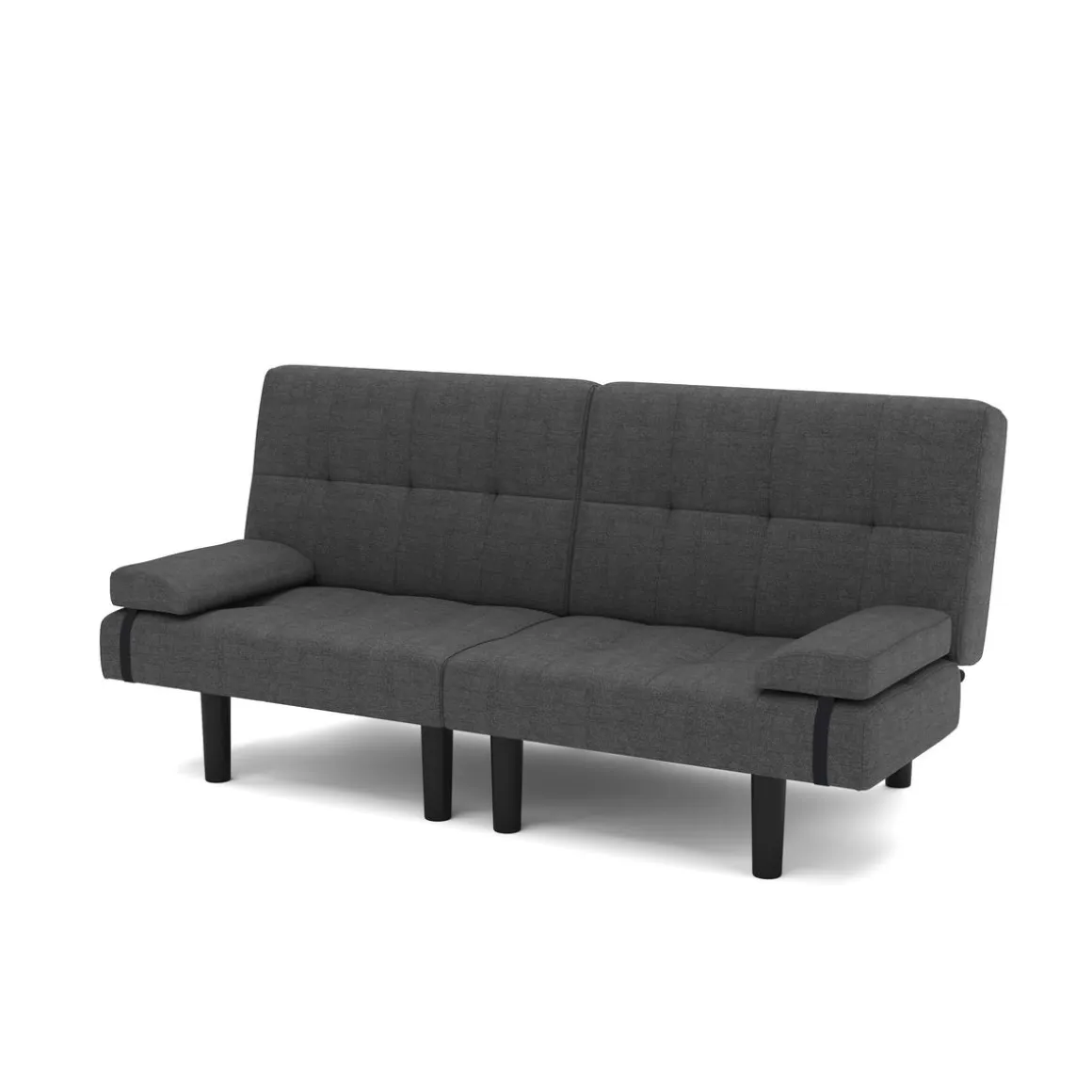 Schlafsofa Leinen LINUS multifunktional anthrazit