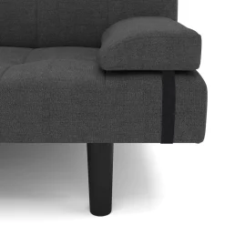 Schlafsofa Leinen LINUS multifunktional anthrazit