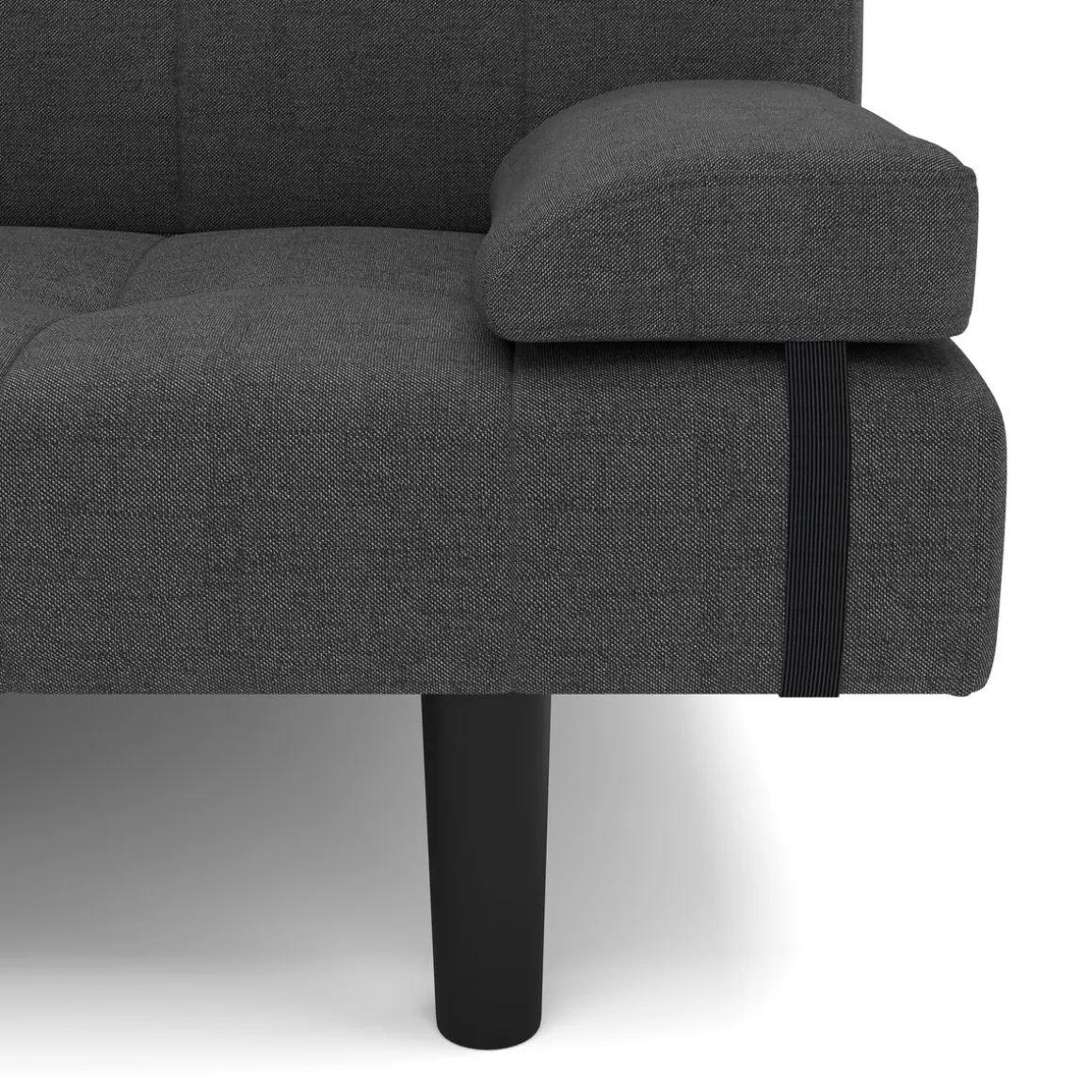 Schlafsofa Leinen LINUS multifunktional anthrazit