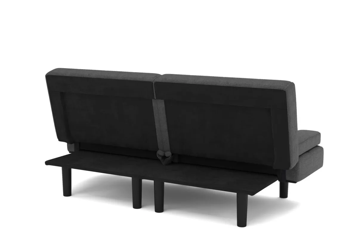 Schlafsofa Leinen LINUS multifunktional anthrazit