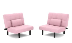 Schlafsofa Leinen LINUS multifunktional rosa