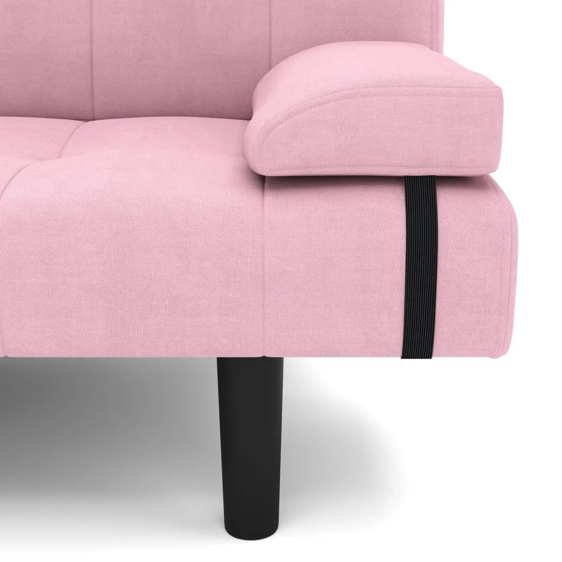 Schlafsofa Leinen LINUS multifunktional rosa