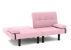 Schlafsofa Leinen LINUS multifunktional rosa
