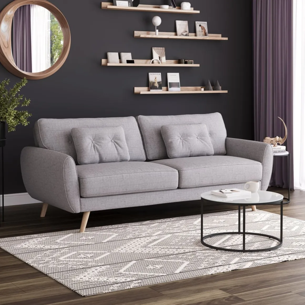 Schlafsofa MADDIE grau