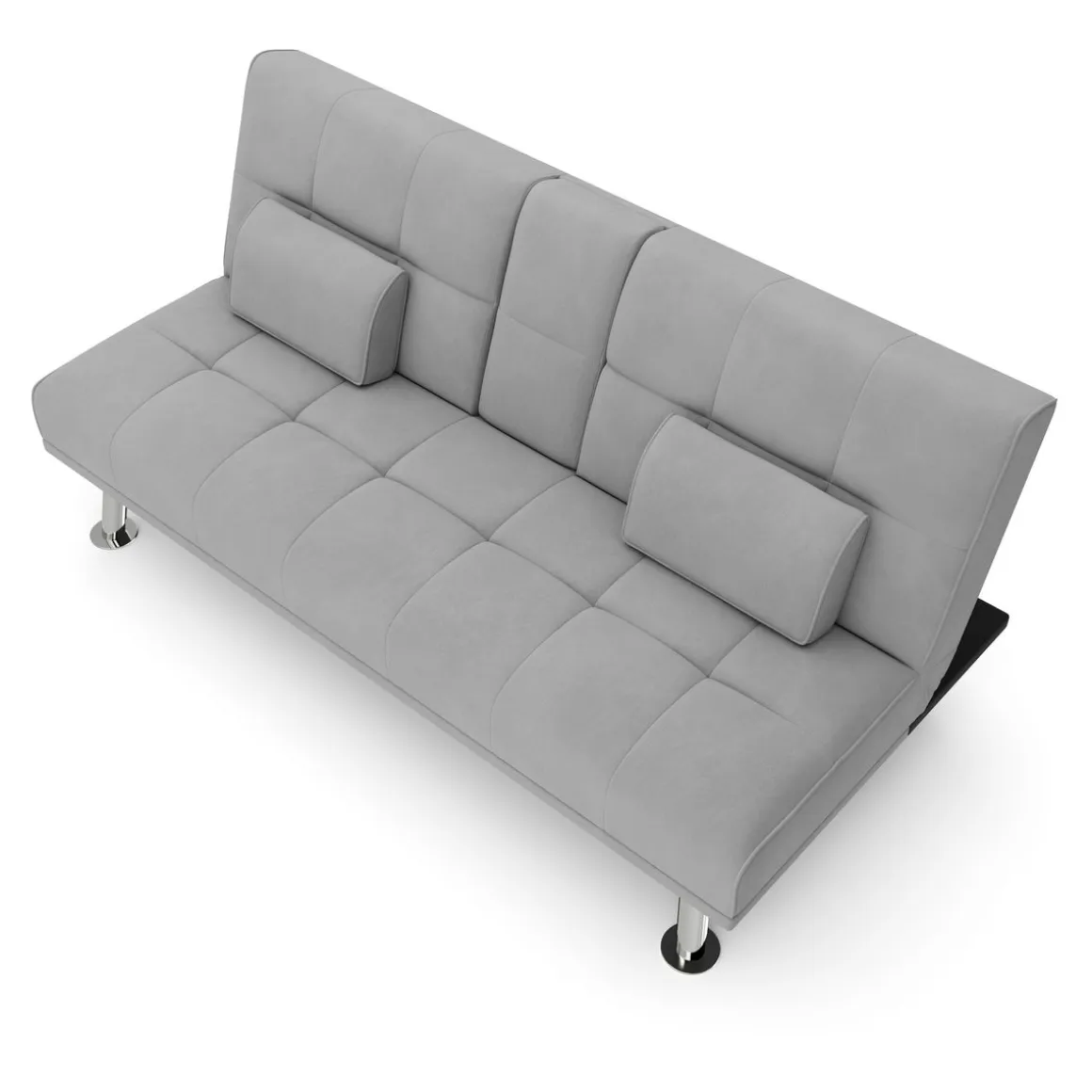 Schlafsofa POLLY mit Getränkehalter grau
