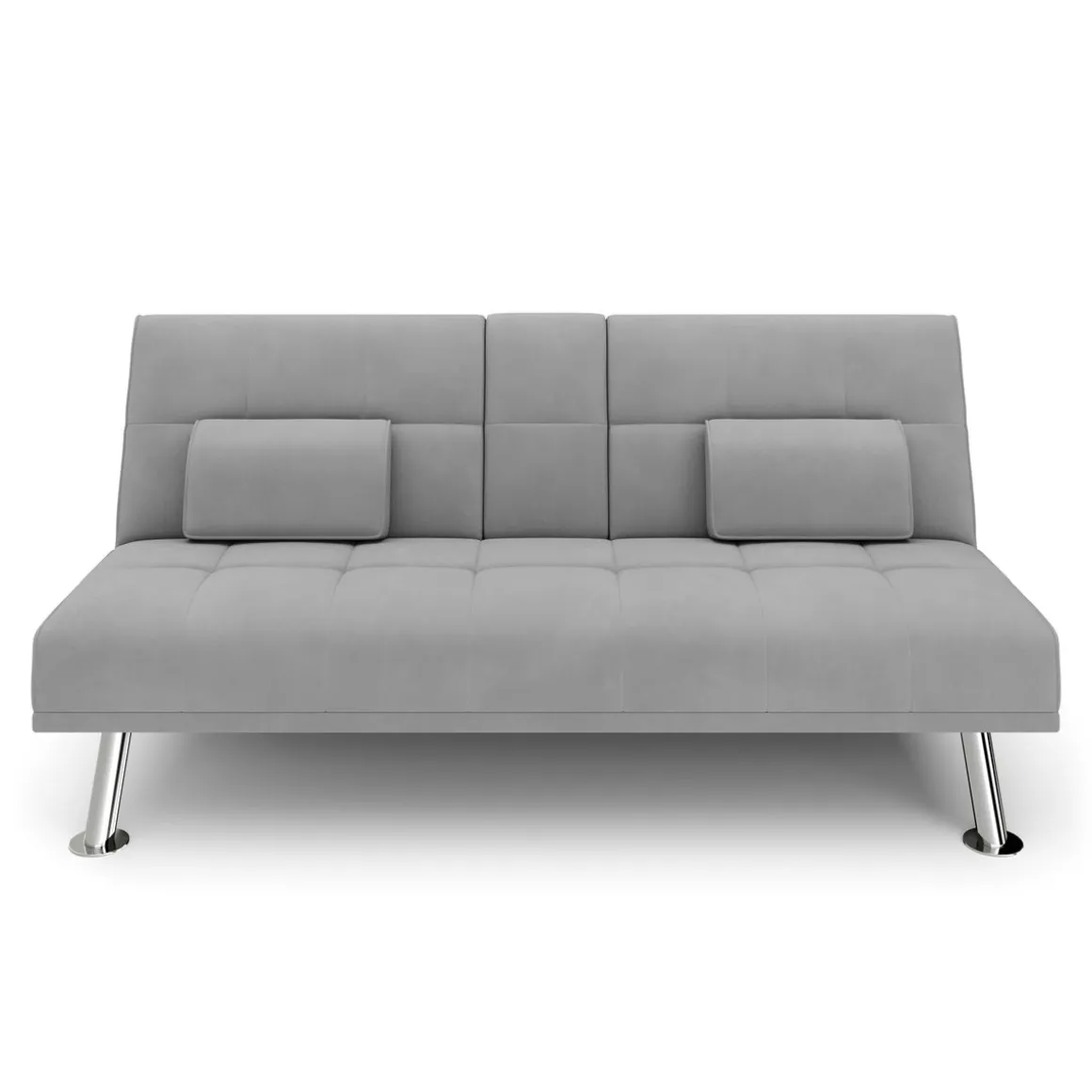 Schlafsofa POLLY mit Getränkehalter grau