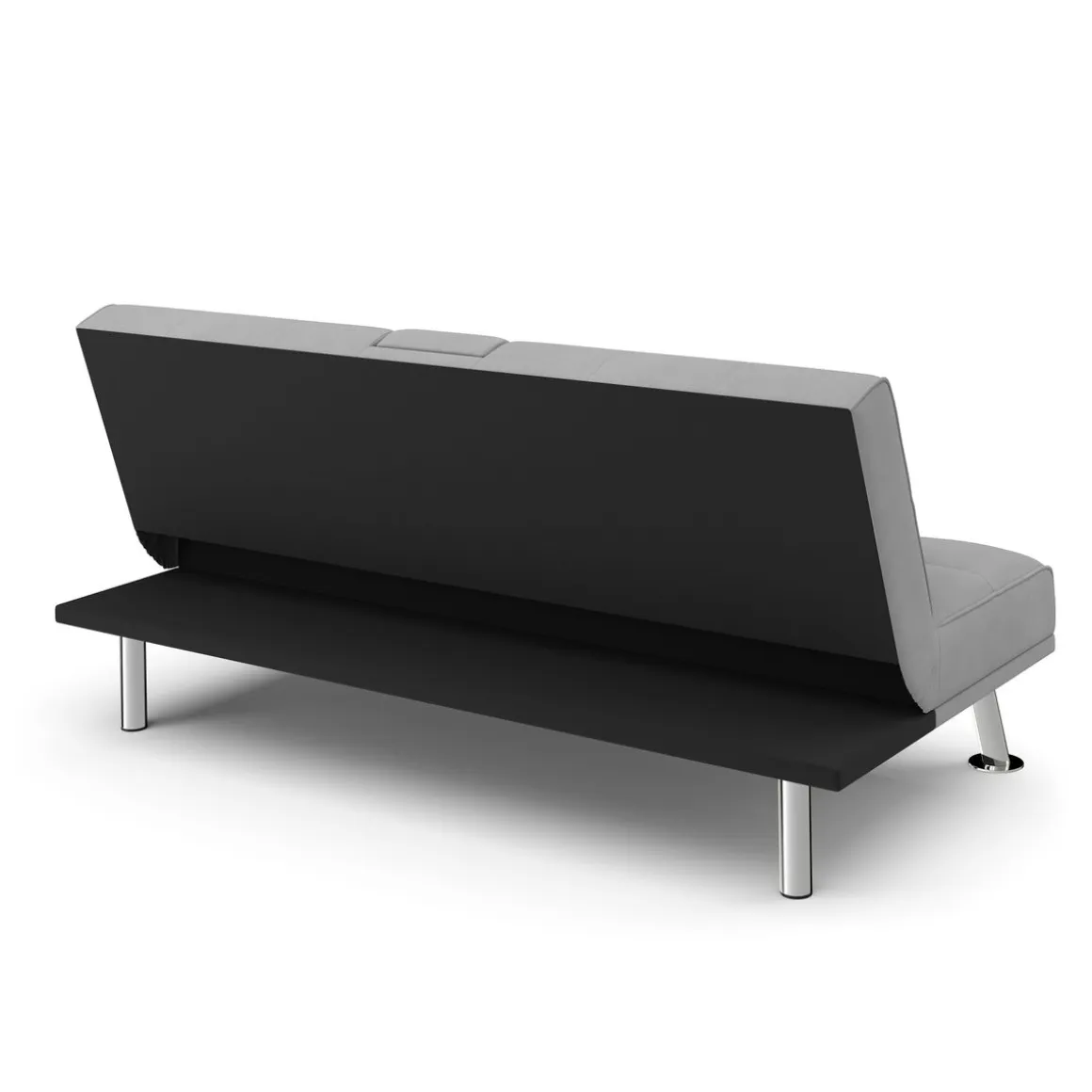 Schlafsofa POLLY mit Getränkehalter grau