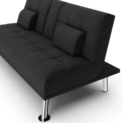 Schlafsofa POLLY mit Getränkehalter schwarz