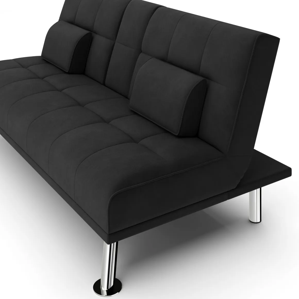 Schlafsofa POLLY mit Getränkehalter schwarz