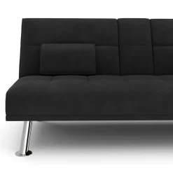 Schlafsofa POLLY mit Getränkehalter schwarz