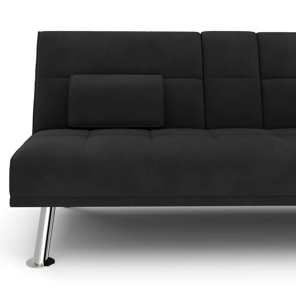 Schlafsofa POLLY mit Getränkehalter schwarz