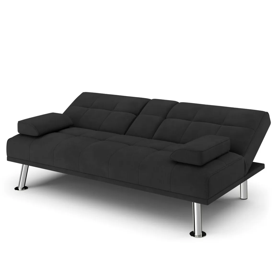 Schlafsofa POLLY mit Getränkehalter schwarz