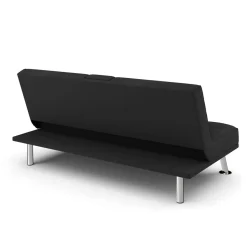 Schlafsofa POLLY mit Getränkehalter schwarz