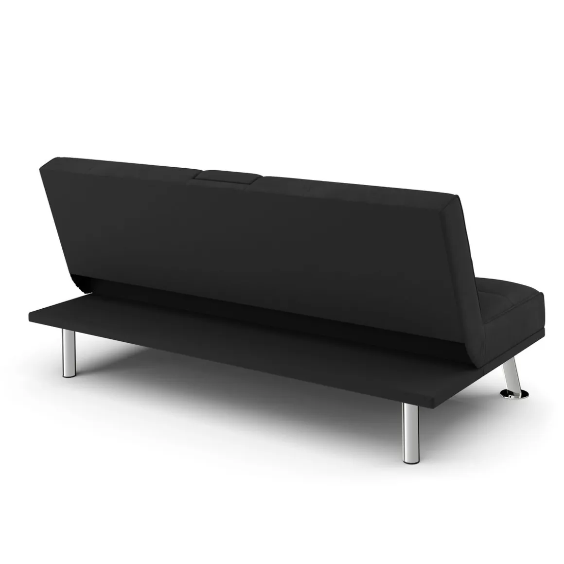 Schlafsofa POLLY mit Getränkehalter schwarz