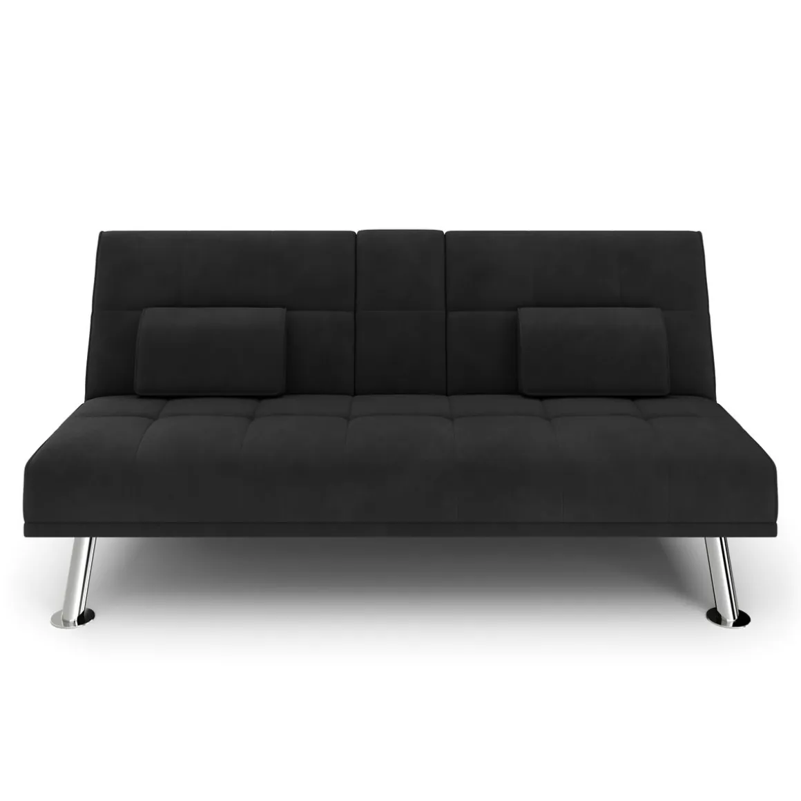 Schlafsofa POLLY mit Getränkehalter schwarz