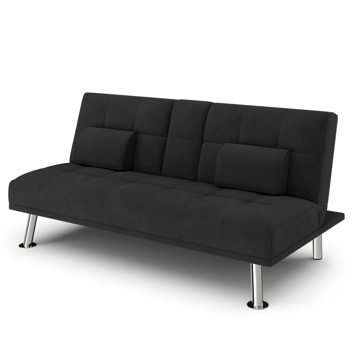 Schlafsofa POLLY mit Getränkehalter schwarz