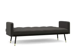 Schlafsofa Samt CALVIN anthrazit