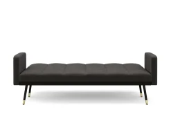 Schlafsofa Samt CALVIN anthrazit