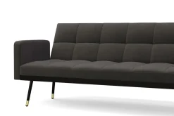 Schlafsofa Samt CALVIN anthrazit