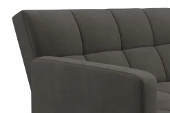 Schlafsofa Samt CALVIN anthrazit