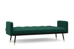 Schlafsofa Samt CALVIN dunkelgrün