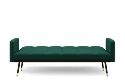 Schlafsofa Samt CALVIN dunkelgrün