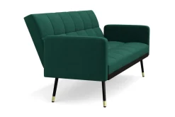 Schlafsofa Samt CALVIN dunkelgrün