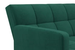 Schlafsofa Samt CALVIN dunkelgrün