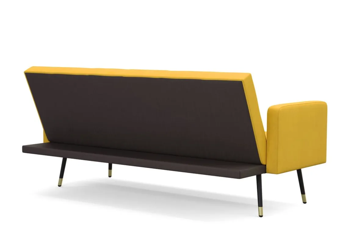 Schlafsofa Samt CALVIN gelb