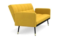 Schlafsofa Samt CALVIN gelb