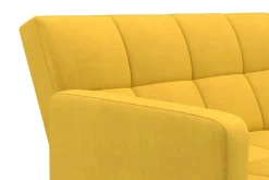 Schlafsofa Samt CALVIN gelb