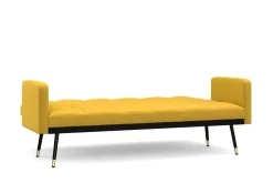 Schlafsofa Samt CALVIN gelb