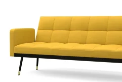 Schlafsofa Samt CALVIN gelb