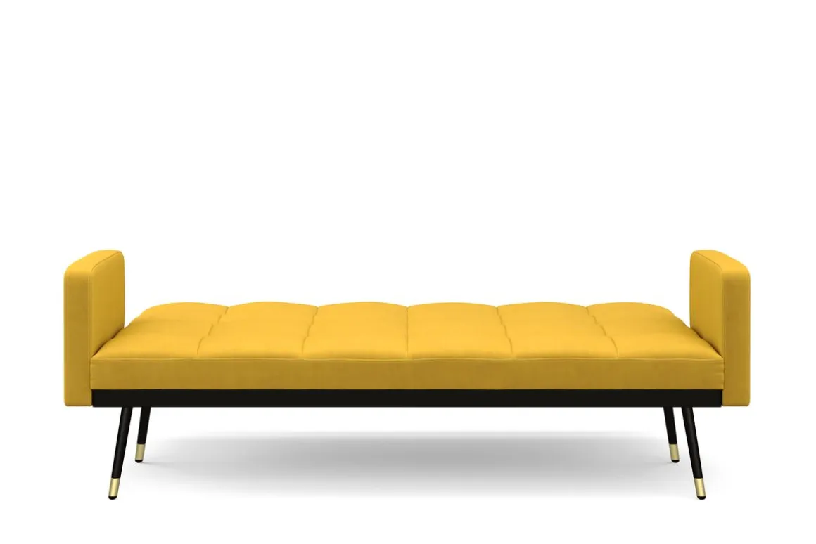 Schlafsofa Samt CALVIN gelb