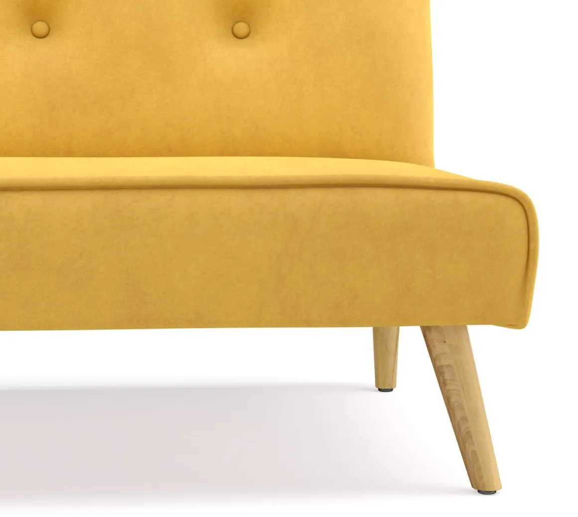 Schlafsofa Samt LEA gelb