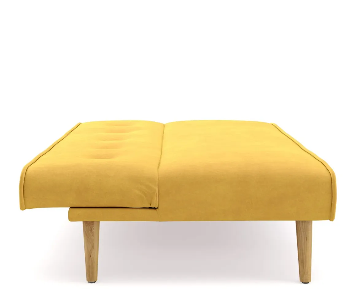 Schlafsofa Samt LEA gelb