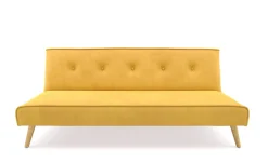 Schlafsofa Samt LEA gelb