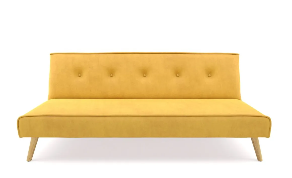 Schlafsofa Samt LEA gelb