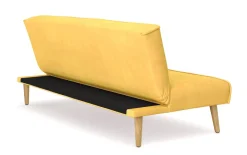 Schlafsofa Samt LEA gelb