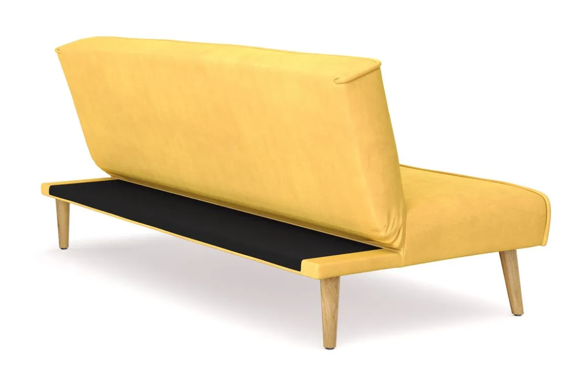 Schlafsofa Samt LEA gelb