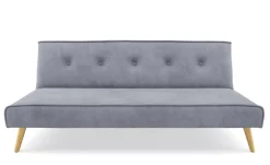 Schlafsofa Samt LEA grau