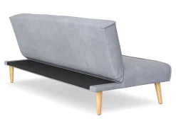Schlafsofa Samt LEA grau