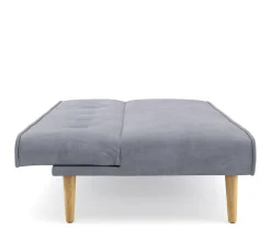 Schlafsofa Samt LEA grau