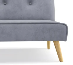 Schlafsofa Samt LEA grau