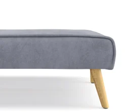 Schlafsofa Samt LEA grau