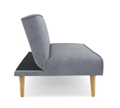 Schlafsofa Samt LEA grau