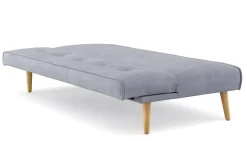 Schlafsofa Samt LEA grau